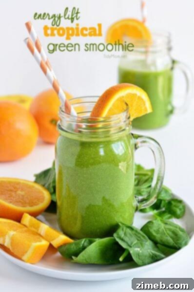Energy-Boosting Tropical Green Smoothie