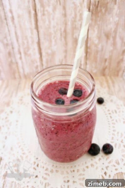 Sweet Blueberry Peach Smoothie