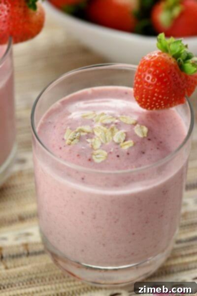 Decadent Strawberry Shortcake Oat Smoothie