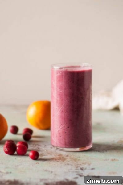Vibrant Cranberry Clementine Smoothie