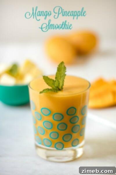 Tropical Mango Pineapple Smoothie