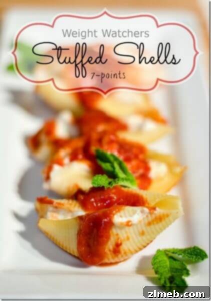 20 Light and Luscious Meals 11 Weight Watchers Stuffed Shells - Healthy Italian Comfort Food