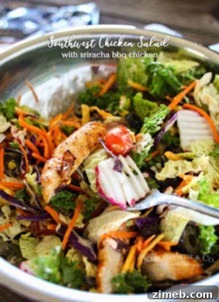 20 Light and Luscious Meals 13 Easy Southwest Chicken Salad with Sriracha BBQ Chicken - Light & Zesty Dinner