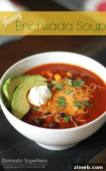 20 Light and Luscious Meals 3 Skinny Cheesy Enchilada Soup - Easy Low-Calorie Soup