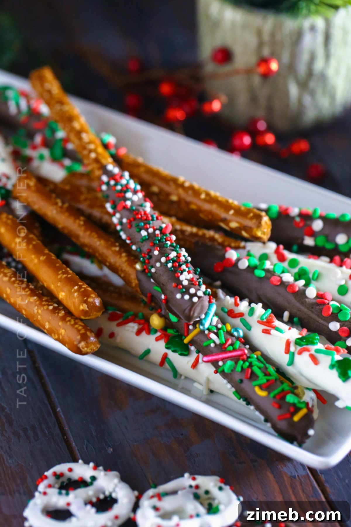 Sweet and Salty Chocolate Crunch 3 Easy Recipe for Chocolate Dipped Pretzel Rods