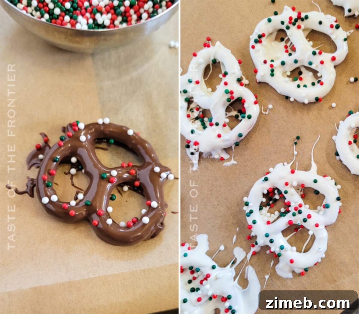 Sweet and Salty Chocolate Crunch 7 Decorated chocolate pretzels with various toppings
