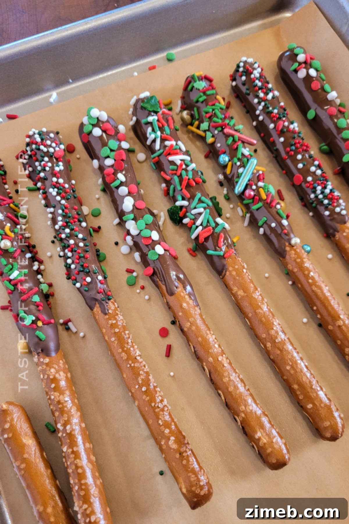 Sweet and Salty Chocolate Crunch 10 Beautifully Decorated Pretzel Rods