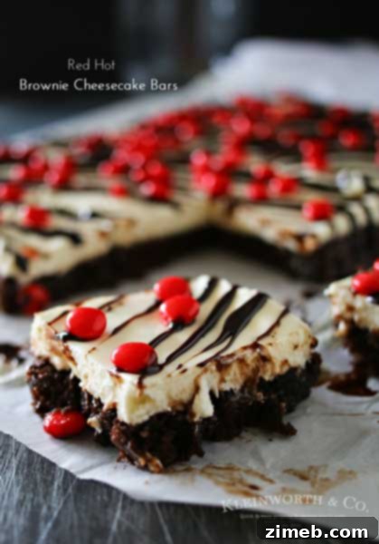Sweet and Salty Reese's Potato Chip Cookie Bars 7 Red Hot Cheesecake Brownie Bars, a festive and fiery dessert.