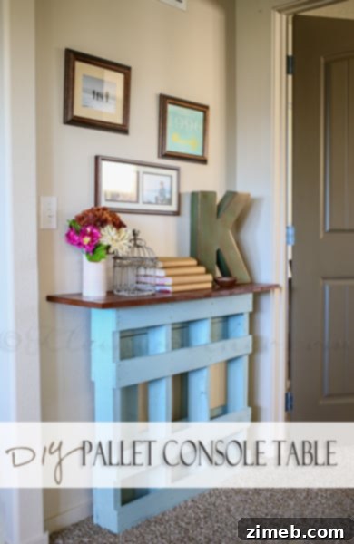 DIY Pallet Console Table for a Rustic Look