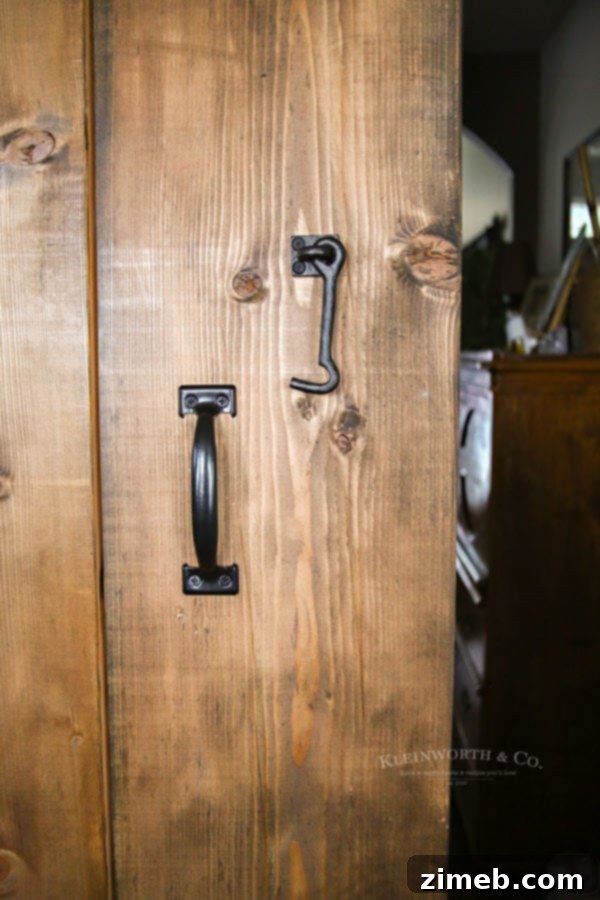 Securely Mounting the Wide Rustic Barn Door to the Wall