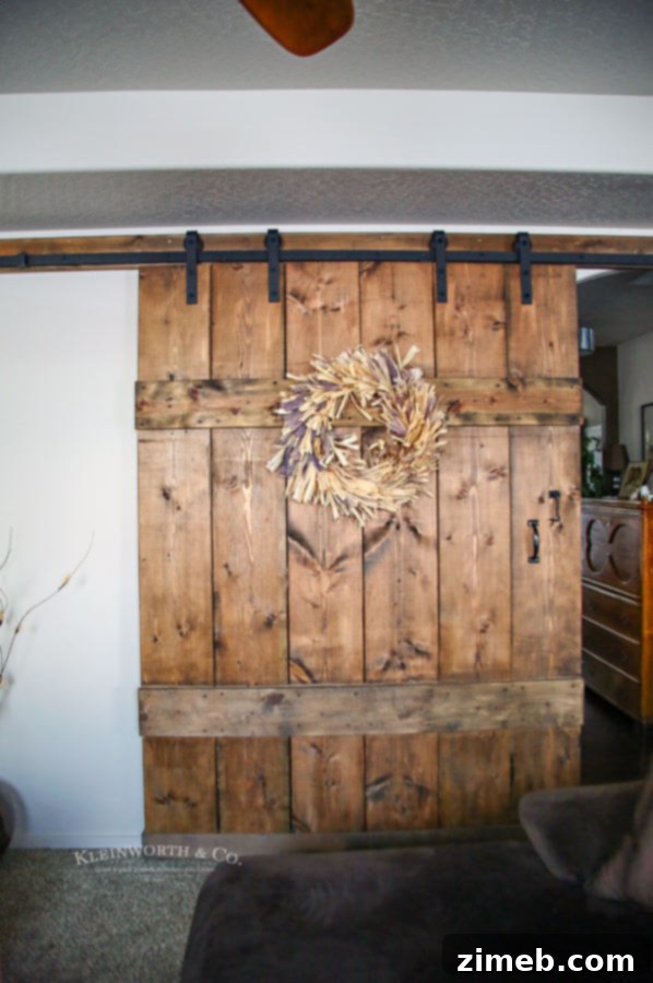 Wide Rustic Barn Door with Optional Bottom Skirting