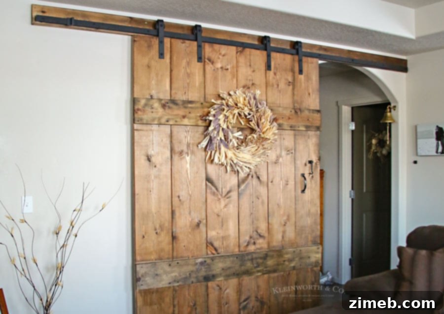 Wide Rustic Barn Door - Enhanced Functionality and Rustic Style