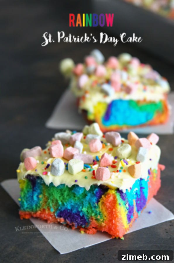 Rainbow St. Patrick's Day Cake