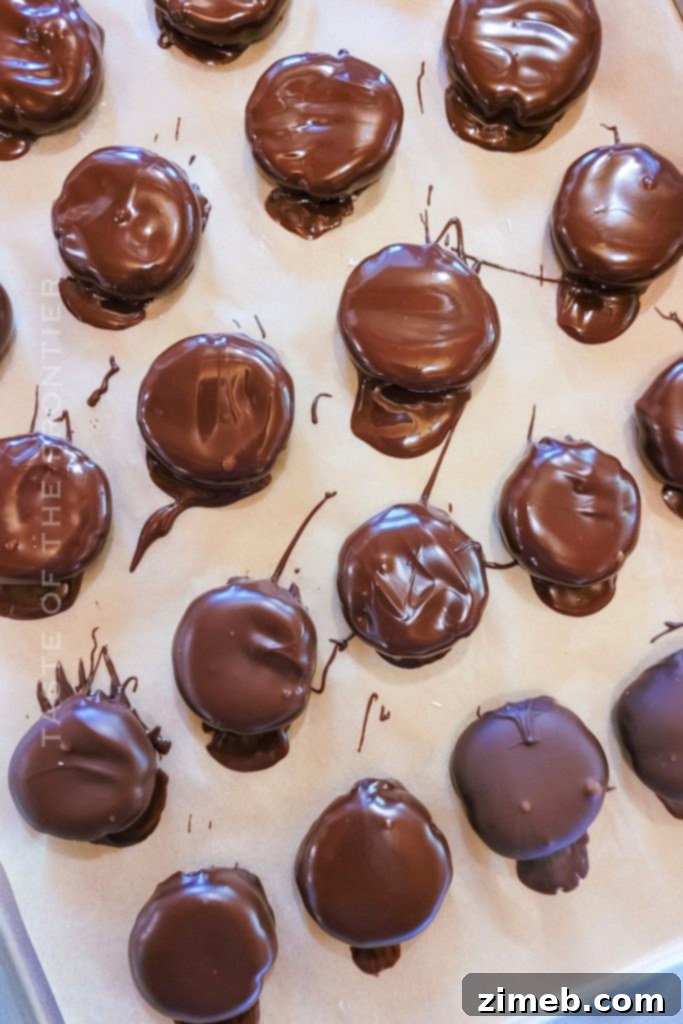 Easy recipe for Homemade Peppermint Patties - finished product on a plate