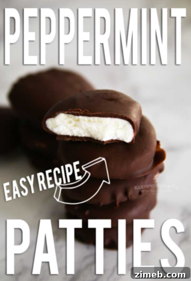 Holiday Treats - Homemade Peppermint Patties on a festive plate