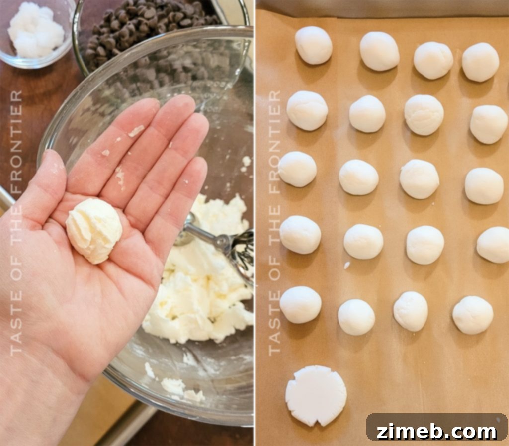Forming the inside patty for Homemade Peppermint Patties