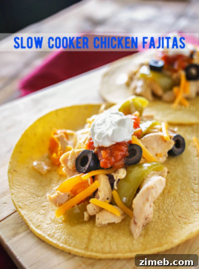 Delicious chicken fajitas served with fresh toppings.