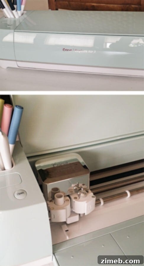 Craft a Beautiful Paper Flower Wreath with Cricut 2 Cricut Explore Air 2 ready for paper flower cutting