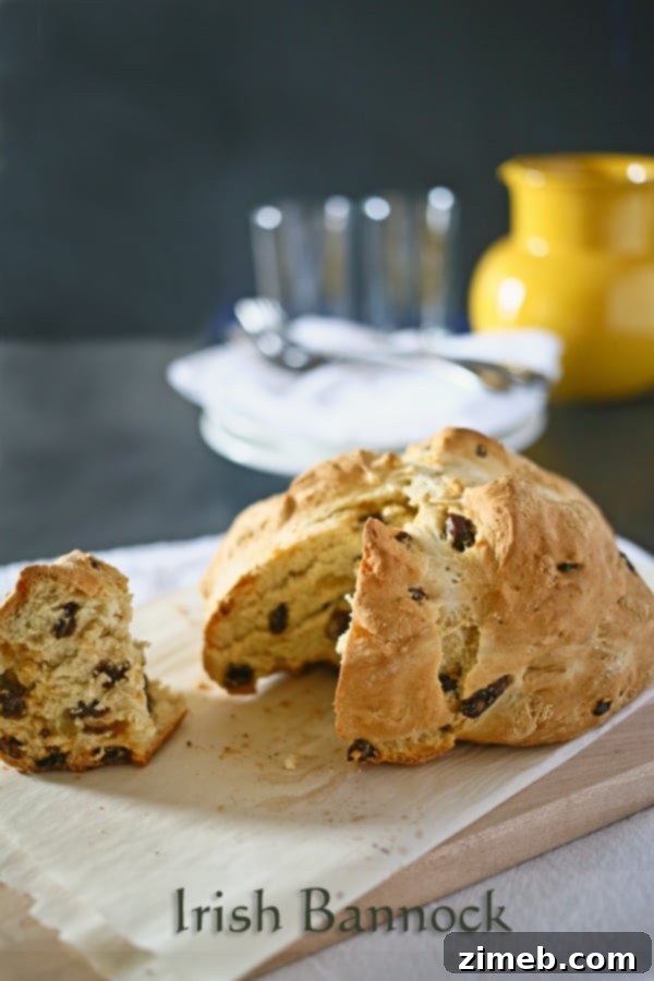 Traditional Irish Bannock bread recipe image.