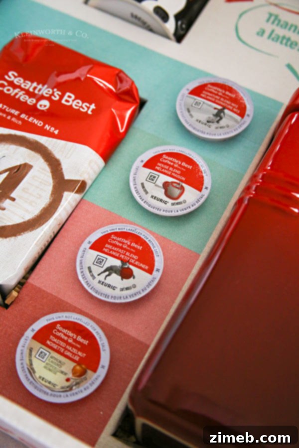 Coffee Lover's Dream Basket 3 Seattle's Best Coffee Gift Package with Assorted Treats