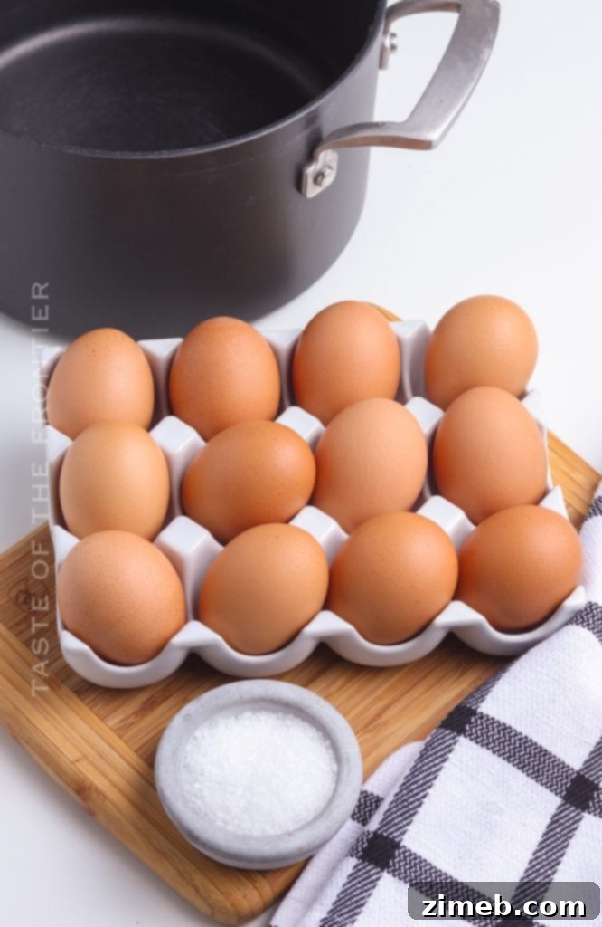 Foolproof Hard Boiled Eggs 4 Ingredients for making Hard Boiled Eggs: eggs, water, and salt