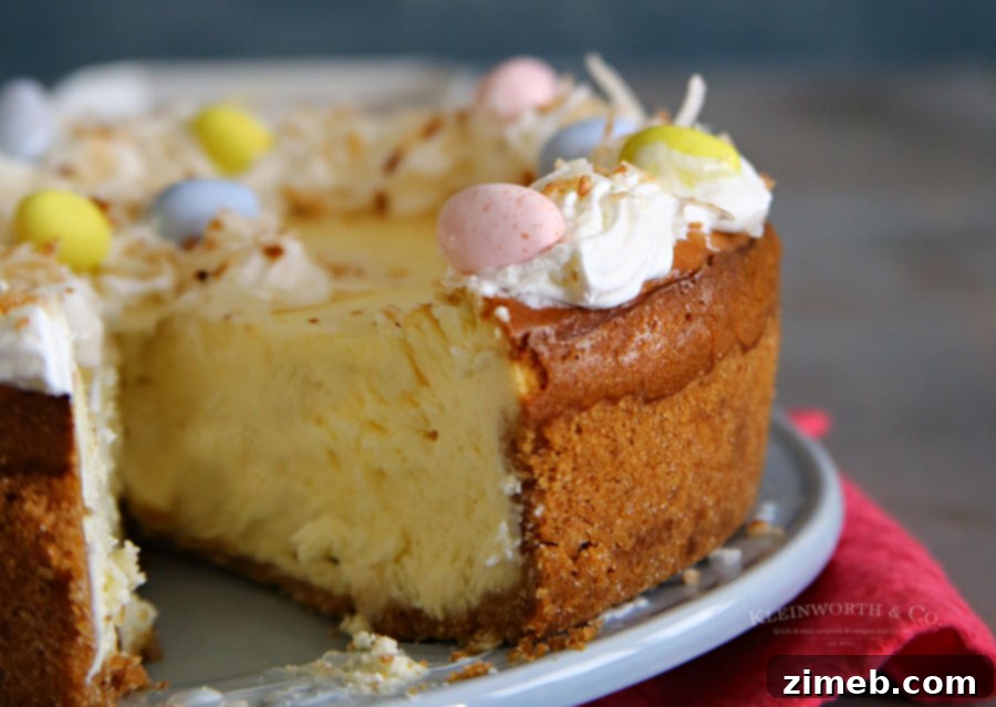 Springtime Coconut Celebration Cheesecake 3 Easter Egg Coconut Cheesecake