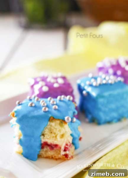 Crafting Your Perfect Bridal Shower Menu 3 Scrumptious Petit Fours Recipe makes a perfect dessert for any celebration. Light & fluffy cake layered with jam & frosting & coated with more frosting! A favorite cake recipe that really shows it's something special. Serve these Spring Petit Fours. They are definitely the cutest little dessert and everyone will be amazed that they are homemade!