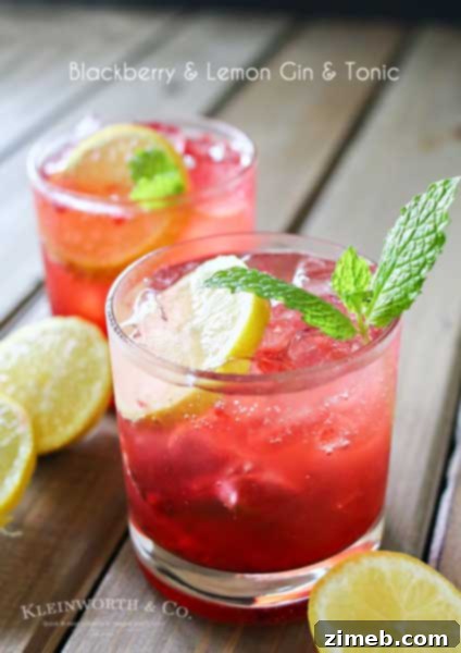 Crafting Your Perfect Bridal Shower Menu 4 Blackberry Lemon Gin & Tonic is one of our favorite mixed drinks. It's one of those perfect cocktails for a hot summer day. Blackberries, lemon & gin is a delicious combination! Serve it at all your parties & backyard BBQ's.