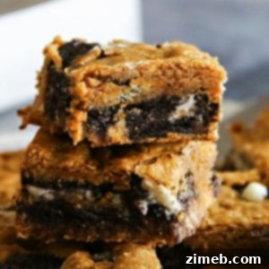 Oreo Peanut Butter Blondie Delights 5 Oreo Stuffed Peanut Butter Blondies