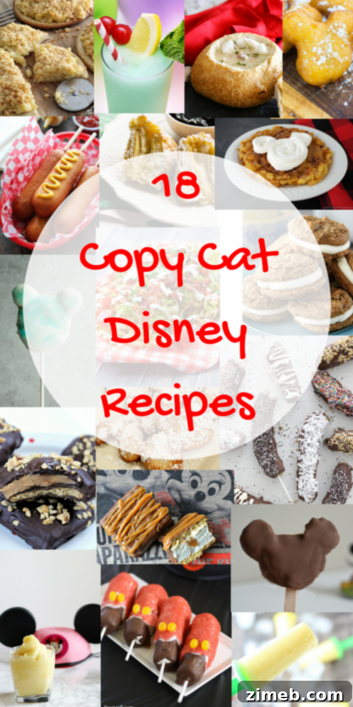 A montage of various Disney-inspired treats from different blogs.