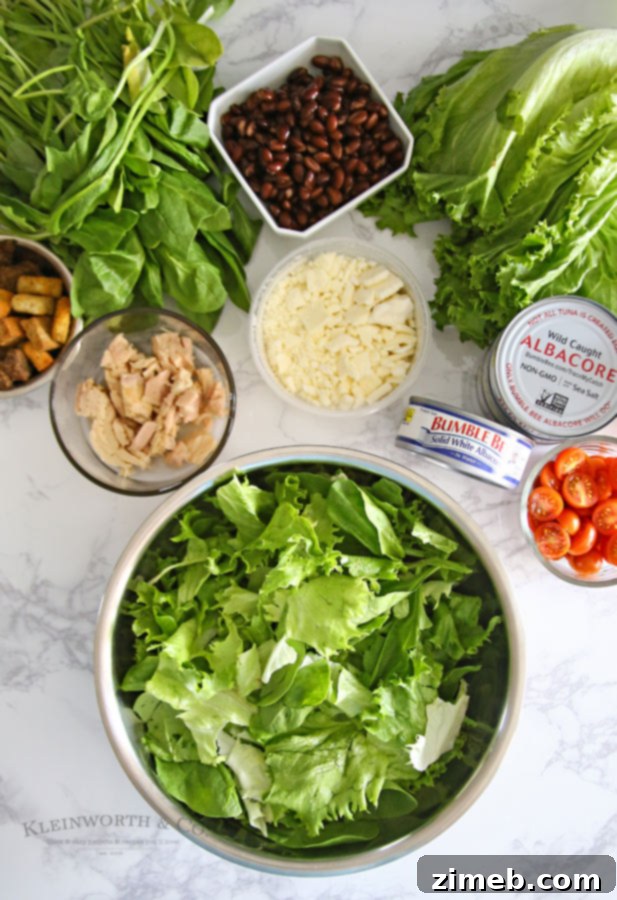 Tangy Buffalo Ranch Tuna Salad 2 Fresh ingredients for Buffalo Ranch Tuna Salad, including albacore tuna and vegetables