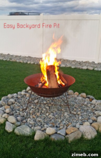 Easy Backyard Fire Pit for cozy evenings.