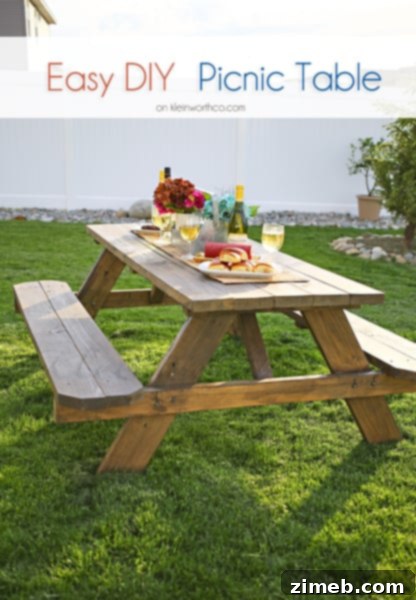 Build an Easy DIY Picnic Table for outdoor meals.
