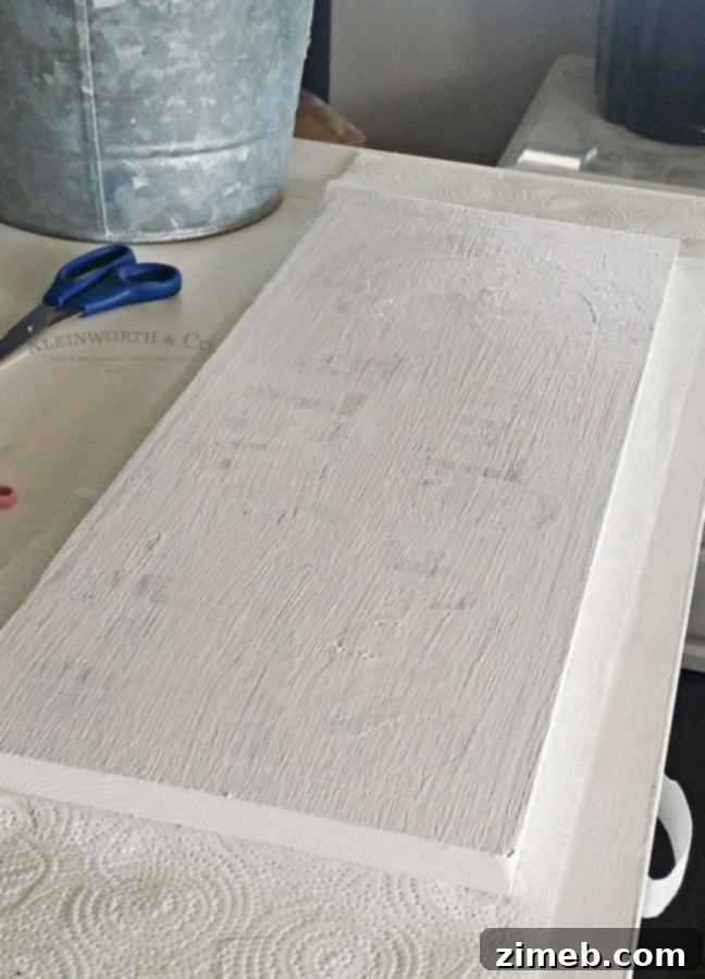 Painting Over Your Custom Cricut Stencil with White Paint