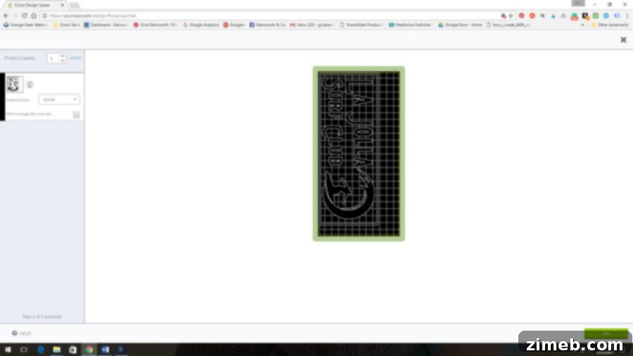 Cricut Design Space: Confirming Mat Selection for Large Projects