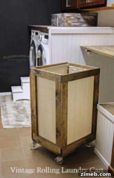 Vintage Rolling Laundry Cart DIY Project