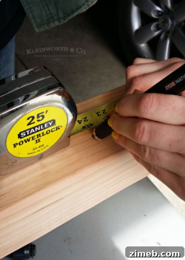 Measuring for DIY Pallet Outdoor Dining Table Legs
