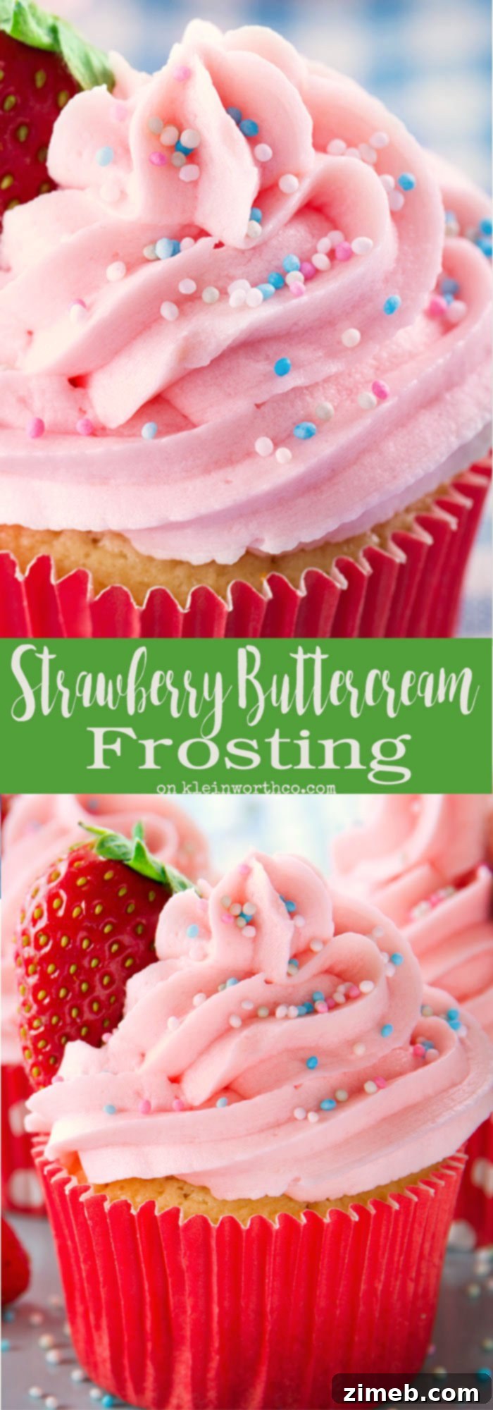 Luscious Strawberry Buttercream 18 Fresh Strawberry Buttercream Frosting on a decorated cake