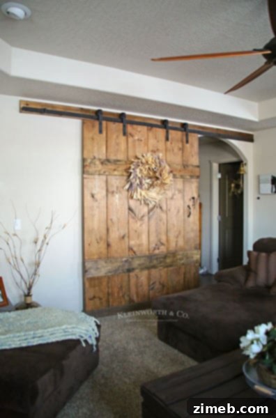 Effortless Outdoor Bench Creations 10 Wide Rustic Barn Door, adding farmhouse charm to interiors