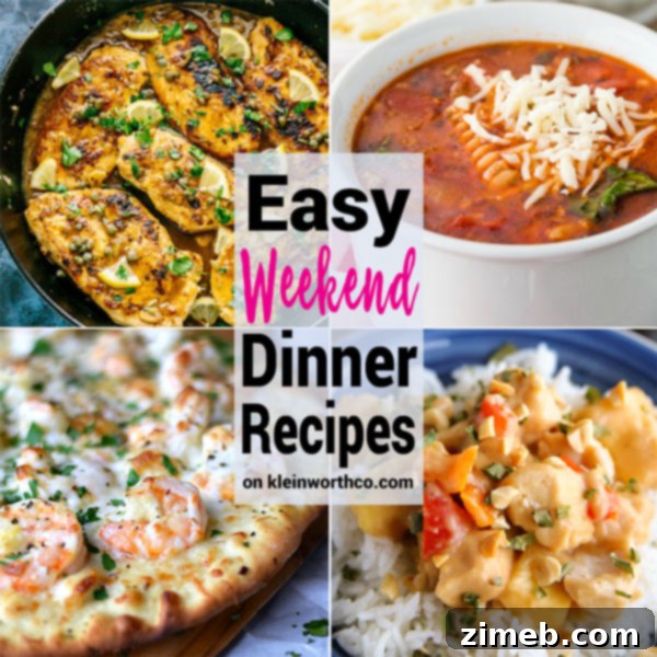 Easy Weekend Dinner Recipes - Simple, delicious meals perfect for relaxing with family and friends. Great for a stress-free weekend.