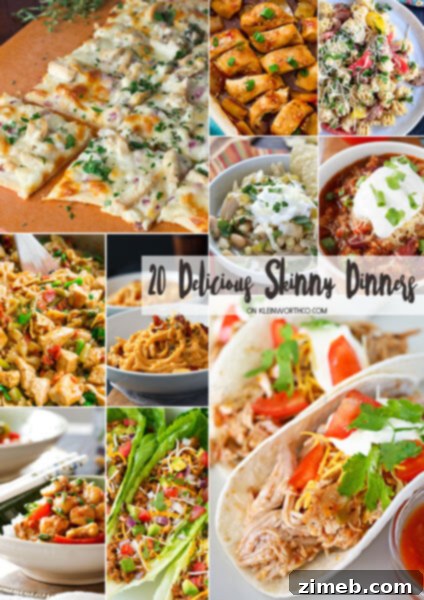 20 Delicious Skinny Dinners - Healthy, flavorful, and easy recipes to support your wellness goals without sacrificing taste. Thrive at Five Meal Plan.