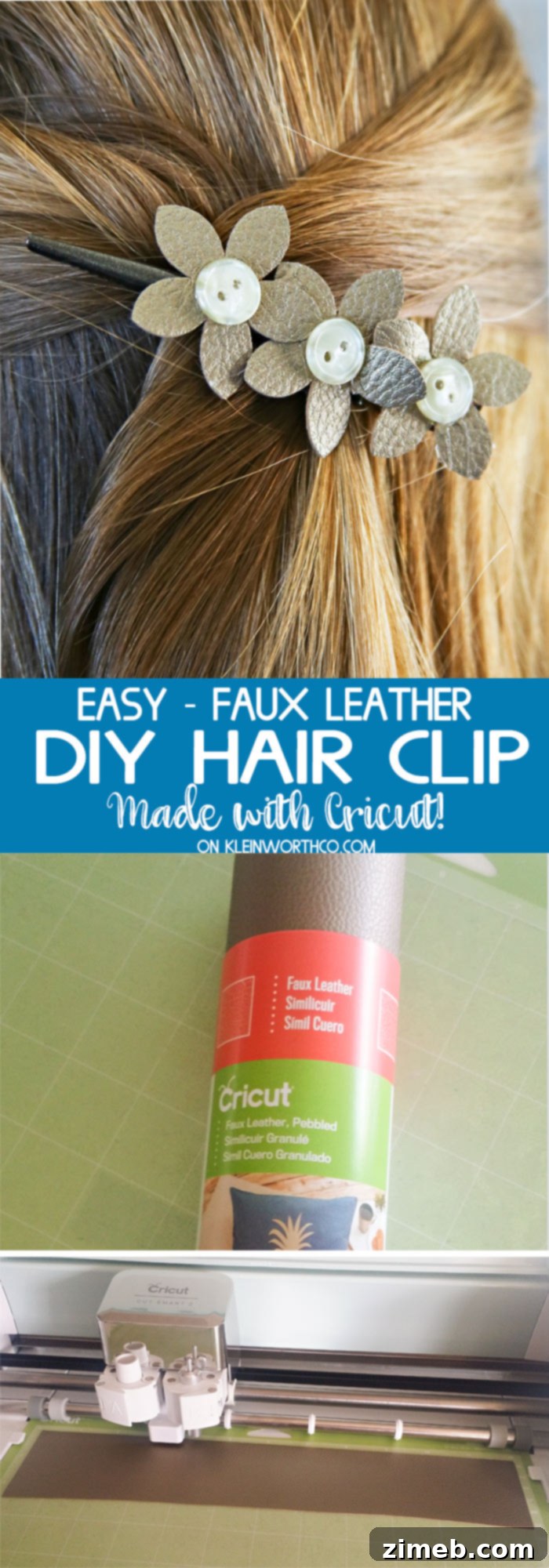 Unleash Your Creativity with Cricut Projects 2 DIY Faux Leather Hair Clip Project Made with Cricut