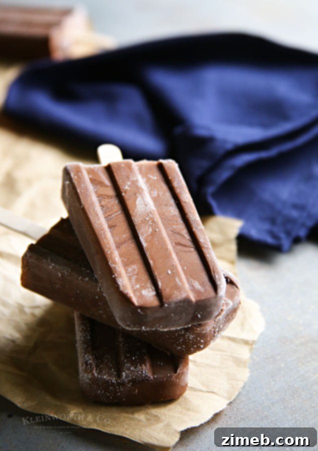 Velvet Vegan Fudge Pops 4 Dairy-Free Fudge Pops made with creamy coconut milk for an incredibly rich and satisfying texture.