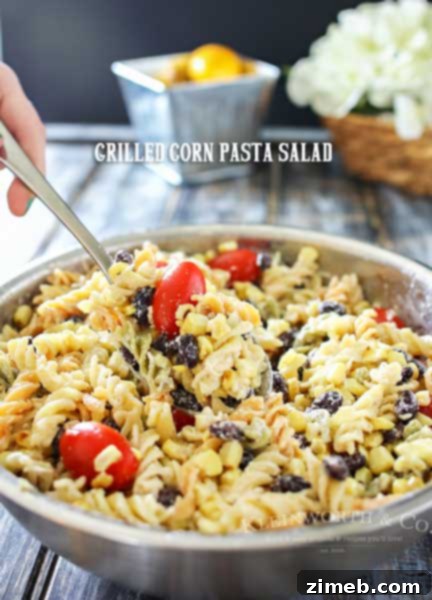 Caramelized Onion Havarti Burger 9 Grilled Corn Pasta Salad is the perfect easy side dish recipe to bring to all your holiday celebrations & backyard BBQ's. Delicious pasta salad for a crowd.