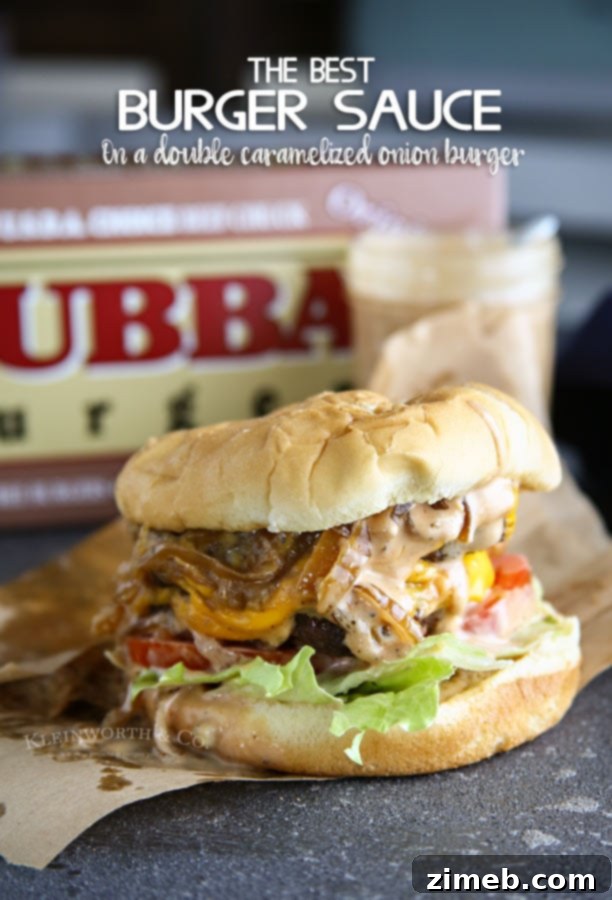Double Caramelized Onion Burger: Perfected by Our Signature Sauce 7 Best Burger Sauce on a Double Caramelized Onion Burger