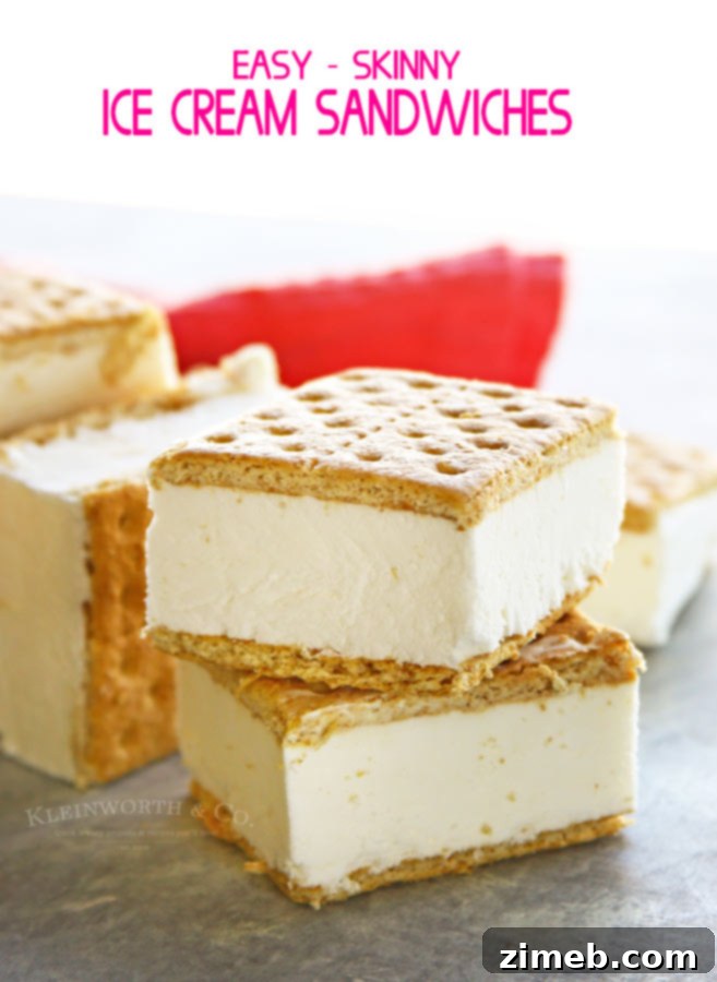 Easy Skinny Ice Cream Sandwiches