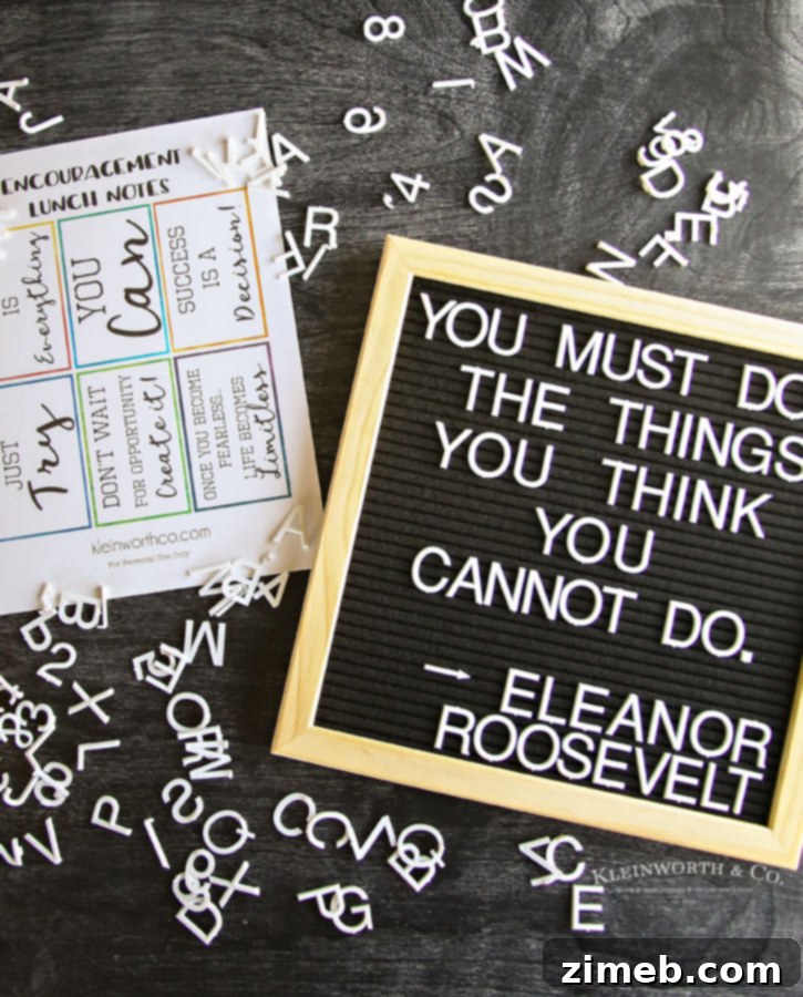 Encouragement Back to School Lunch Notes