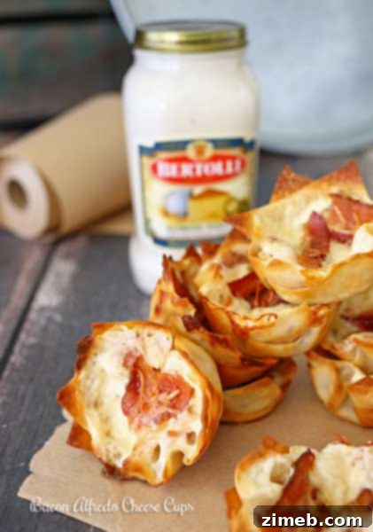 Thrive at Five: Week 37's Path to Vibrant Eating 7 Bacon Alfredo Cheese Cups - perfect for appetizers or light dinners