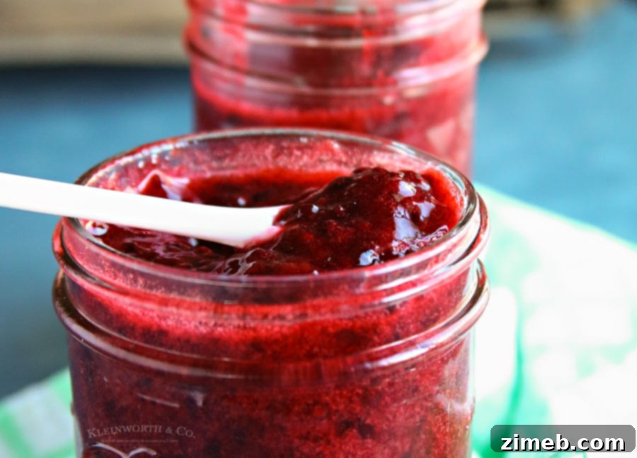 Effortless Three Ingredient Blackberry Jam 5 3-Ingredient Blackberry Freezer Jam - perfect for gifting