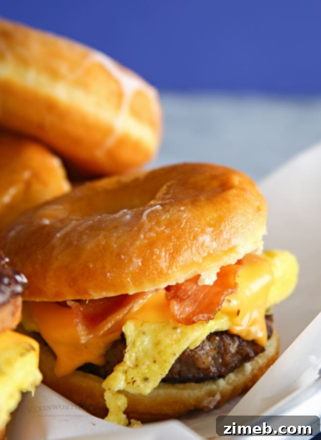 Savory Stuffed Breakfast Donuts Bacon Egg and Cheese 3 Bacon, Egg & Cheese Breakfast Donuts recipe step-by-step
